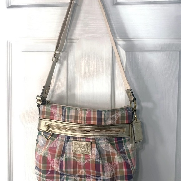 *Like New* COACH Plaid Handbag+ Wristlet - Picture 7 of 16